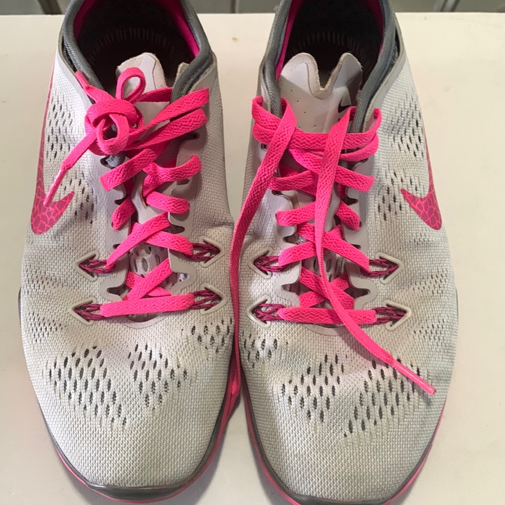 Nike pink and Gray  Free